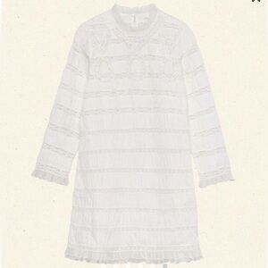 Doen Jacquette Mini Dress in White/Salt - Large, NWT